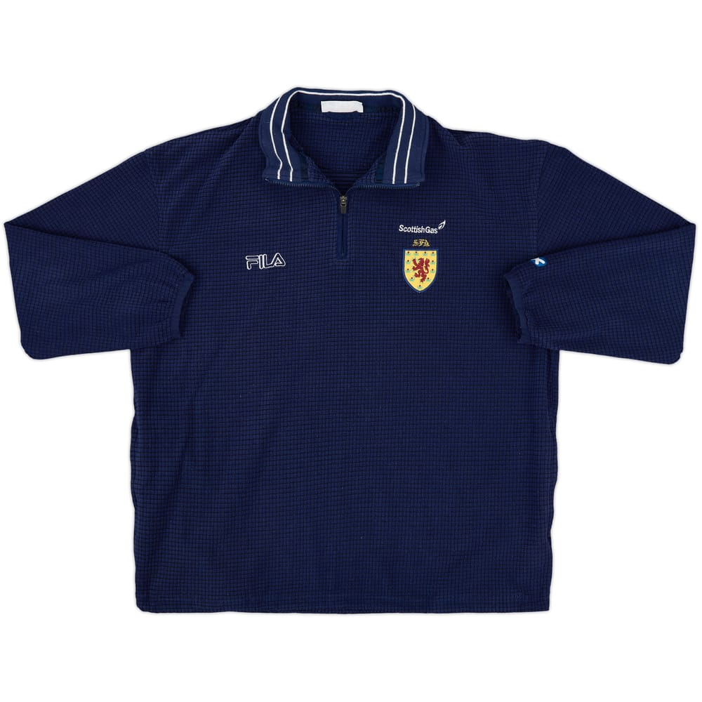 2000-02 Scotland Fila 1/4 Zip Fleece Top - 8/10 - (XL)