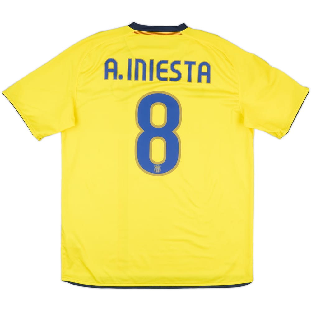 2008-10 Barcelona Away Shirt A.Iniesta #8 - 10/10 - (L)