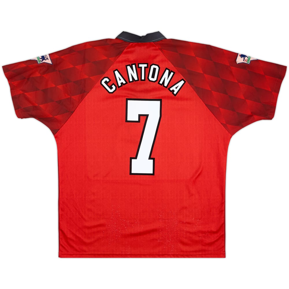 1996-98 Manchester United Home Shirt Cantona #7 - 7/10 - (L)