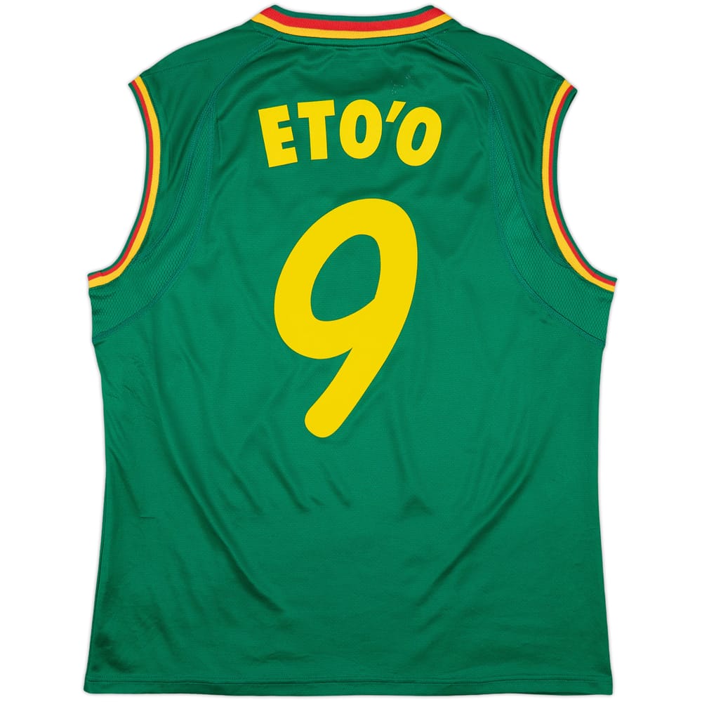 2002 Cameroon Home Vest Shirt Eto'o #9 - 8/10 - (XL)