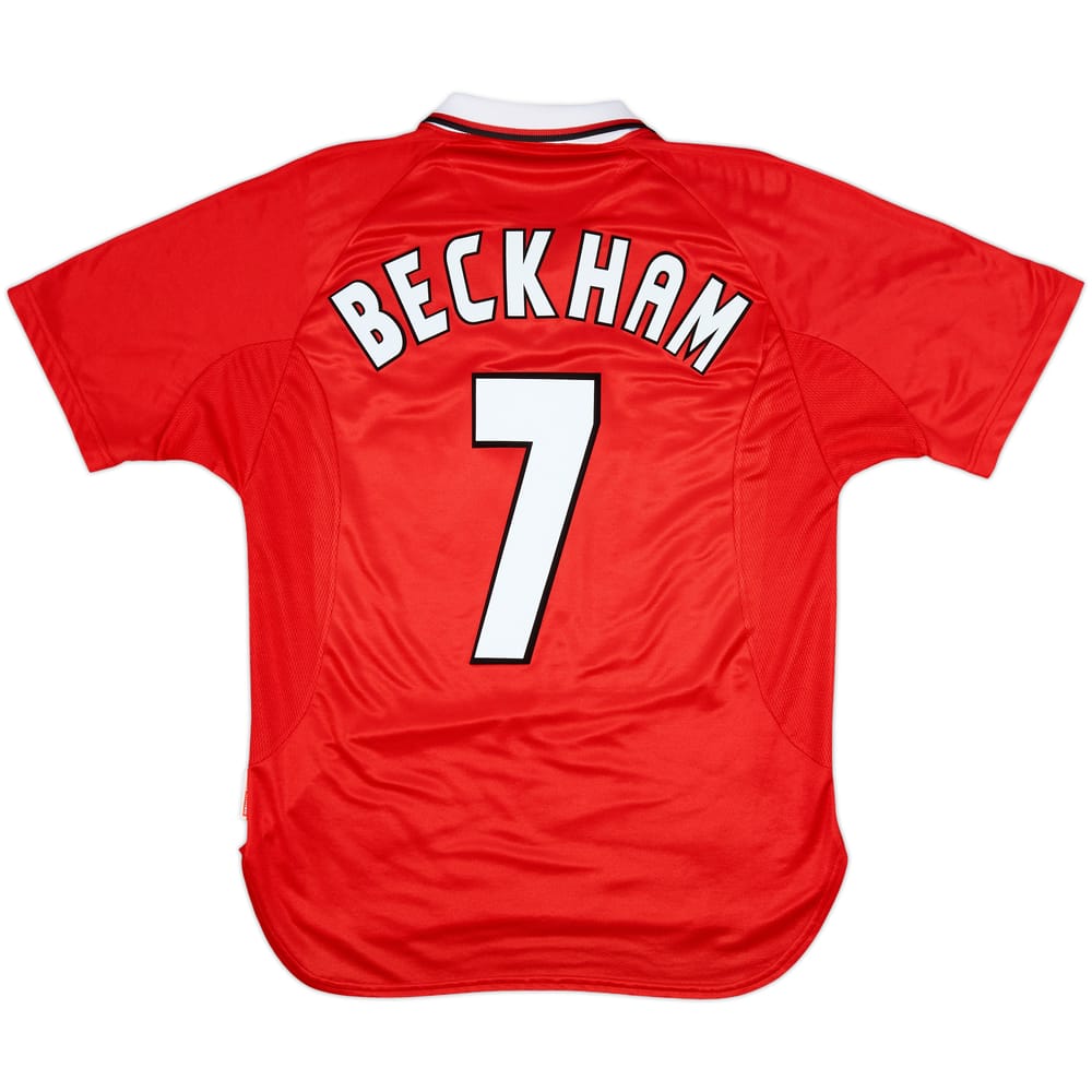 1997-00 Manchester United CL Shirt Beckham #7 - 6/10 - (M)