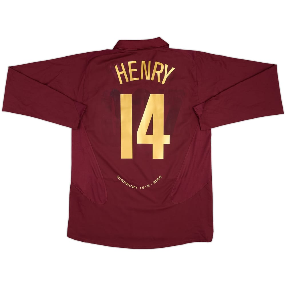 2005-06 Arsenal Home L/S Shirt Henry #14 - 5/10 - (L)