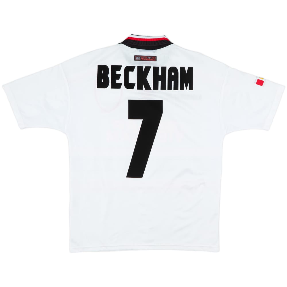 1996-97 Manchester United Away Shirt Beckham #7 - 8/10 - (Y)