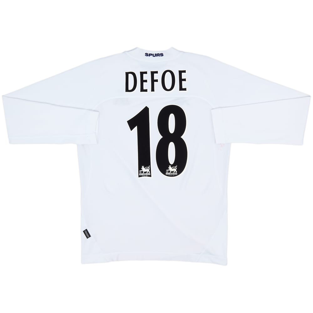 2004-05 Tottenham Home L/S Shirt Defoe #18 - 8/10 - (L)
