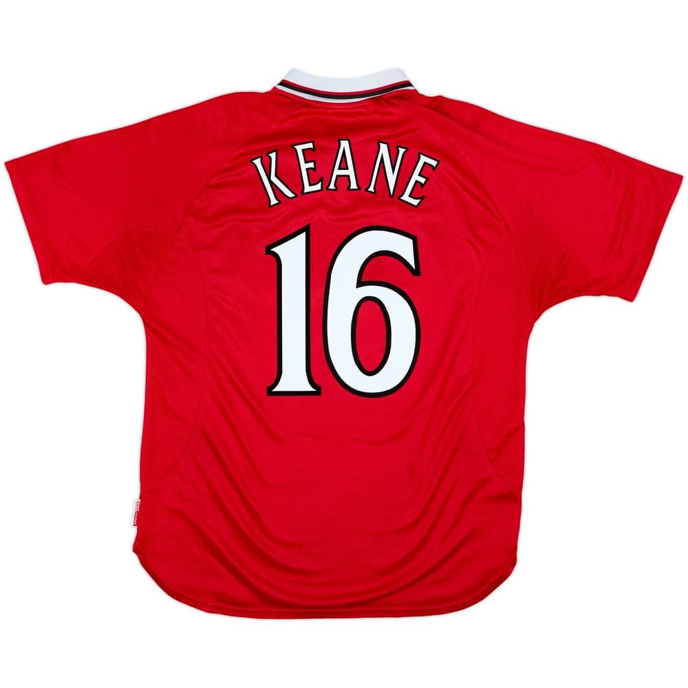 1999-00 Manchester United 'CL Winners' Shirt Keane #16 - 8/10 - (XL)
