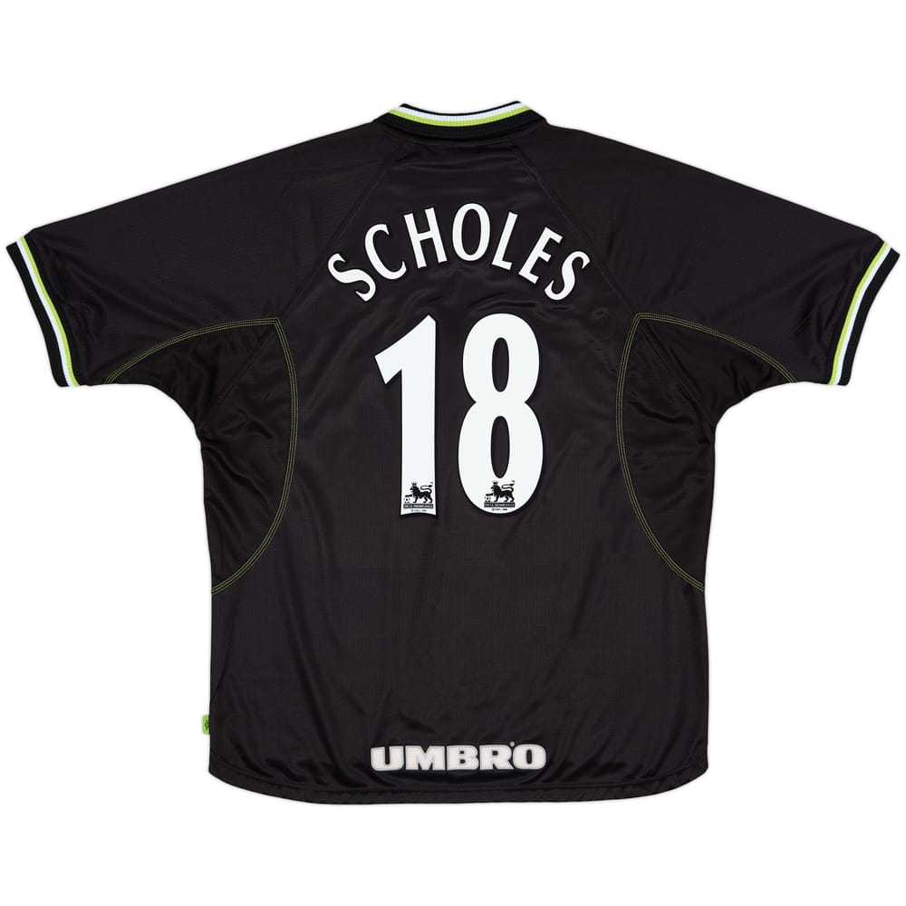 1998-99 Manchester United Third Shirt Scholes #18 - 8/10 - (XXL)