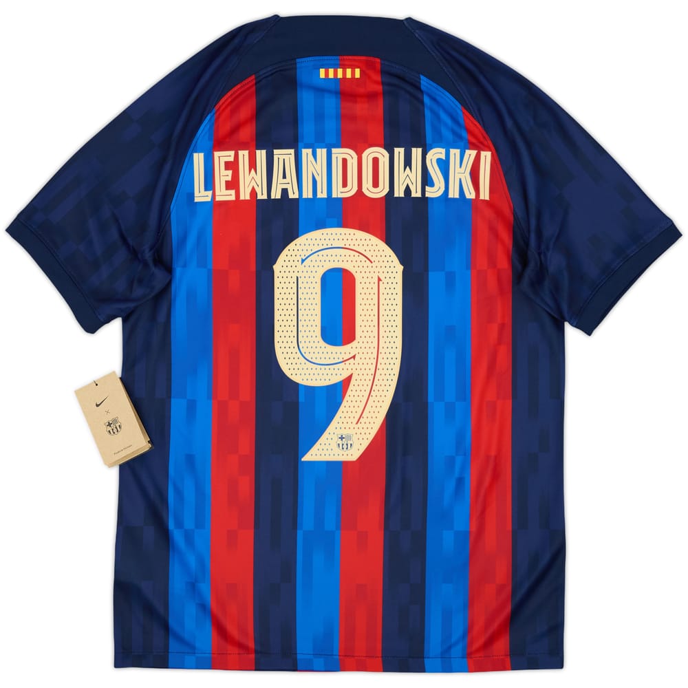 2022-23 Barcelona Home Shirt Lewandowski #9 (M)