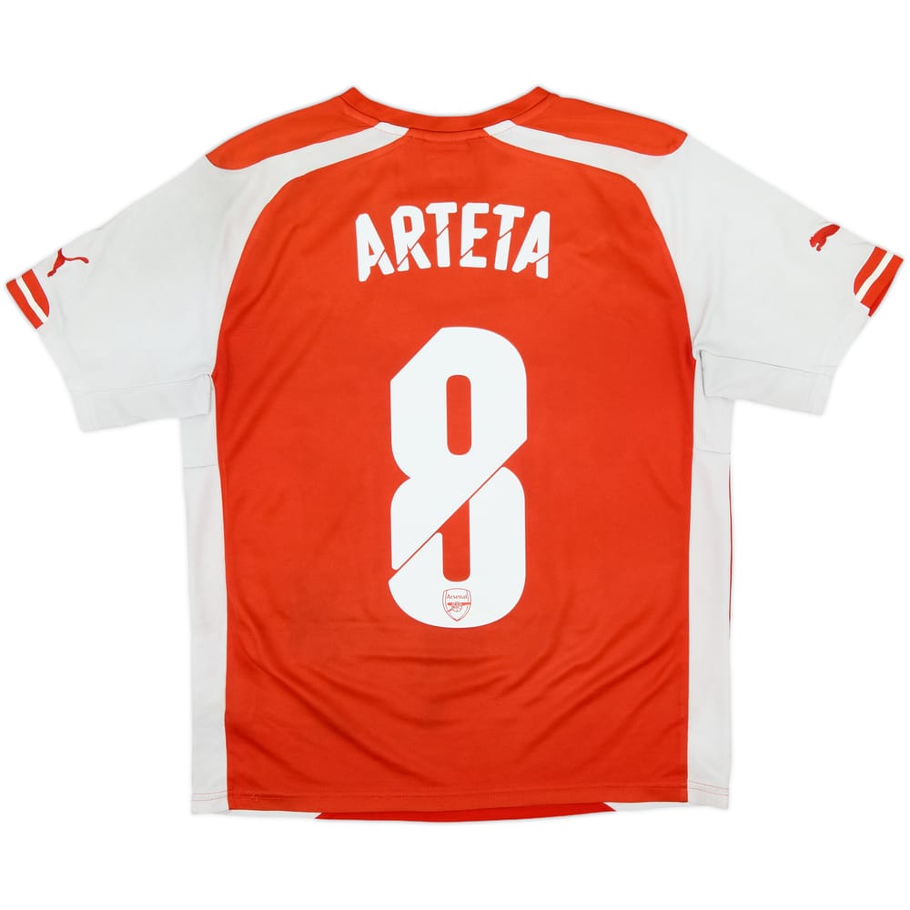 2014-15 Arsenal Home Shirt Arteta #8 - 5/10 - (S)