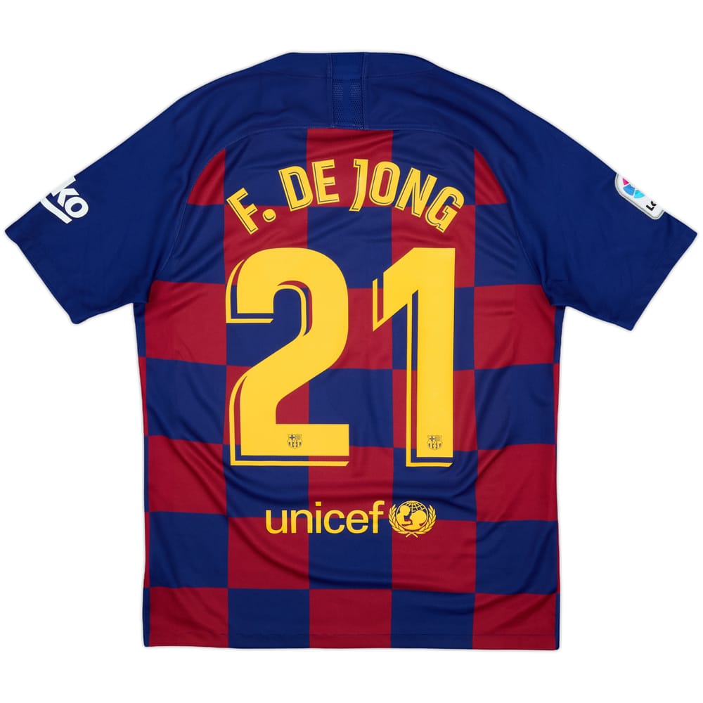2019-20 Barcelona Home Shirt F.De Jong #21 - 8/10 - (M)