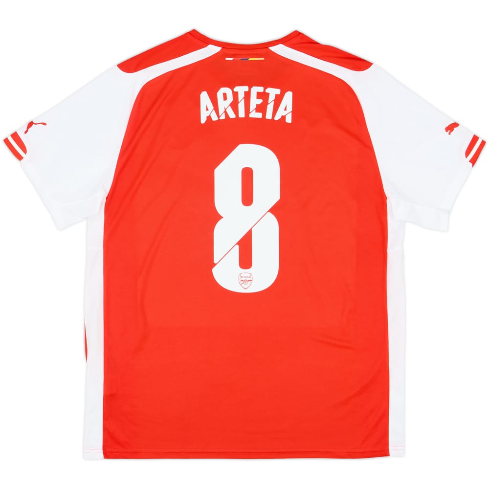 2014-15 Arsenal Home Shirt Arteta #8 - 9/10 - (XL)