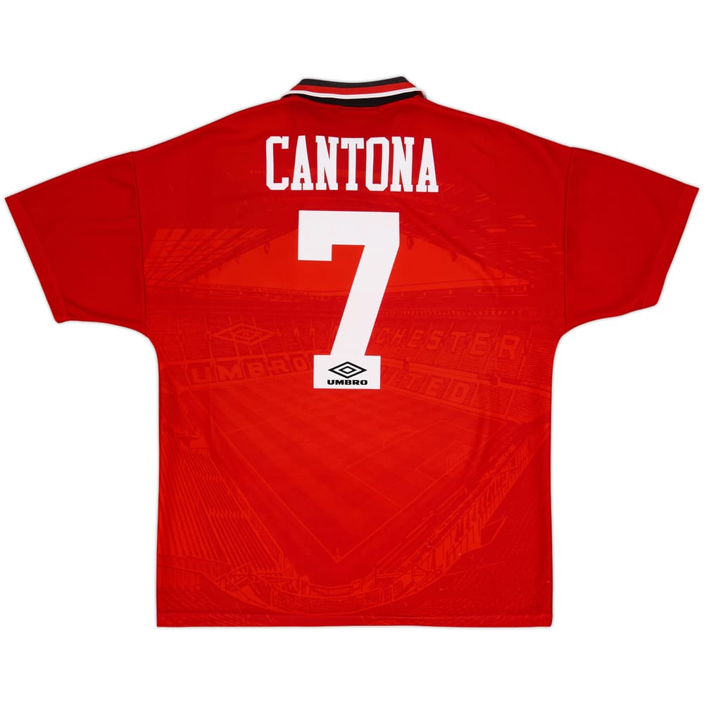 1994-96 Manchester United Home Shirt Cantona #7 - 6/10 - (L)