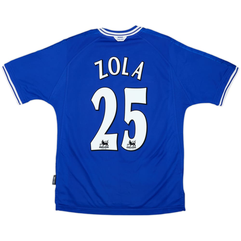1999-01 Chelsea Home Shirt Zola #25 - 8/10 - (M)