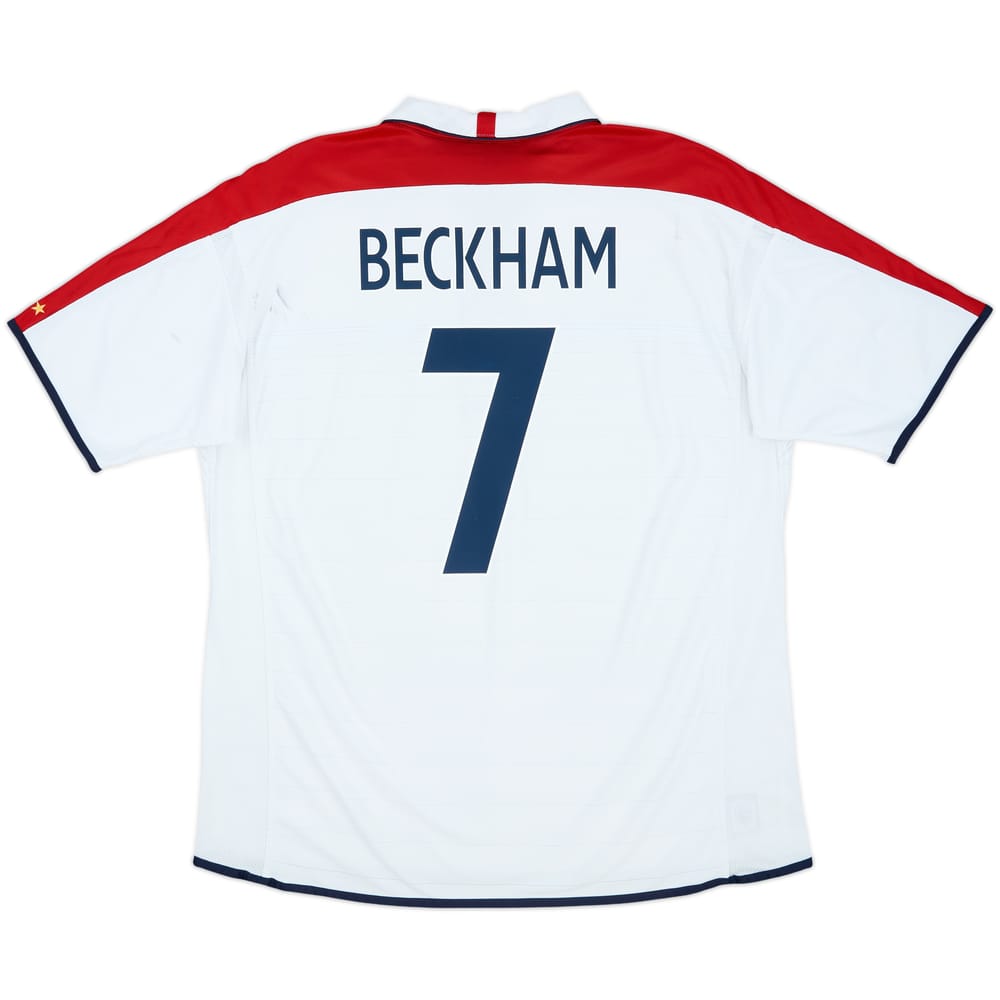2003-05 England Home Shirt Beckham #7 - 6/10 - (XXL)