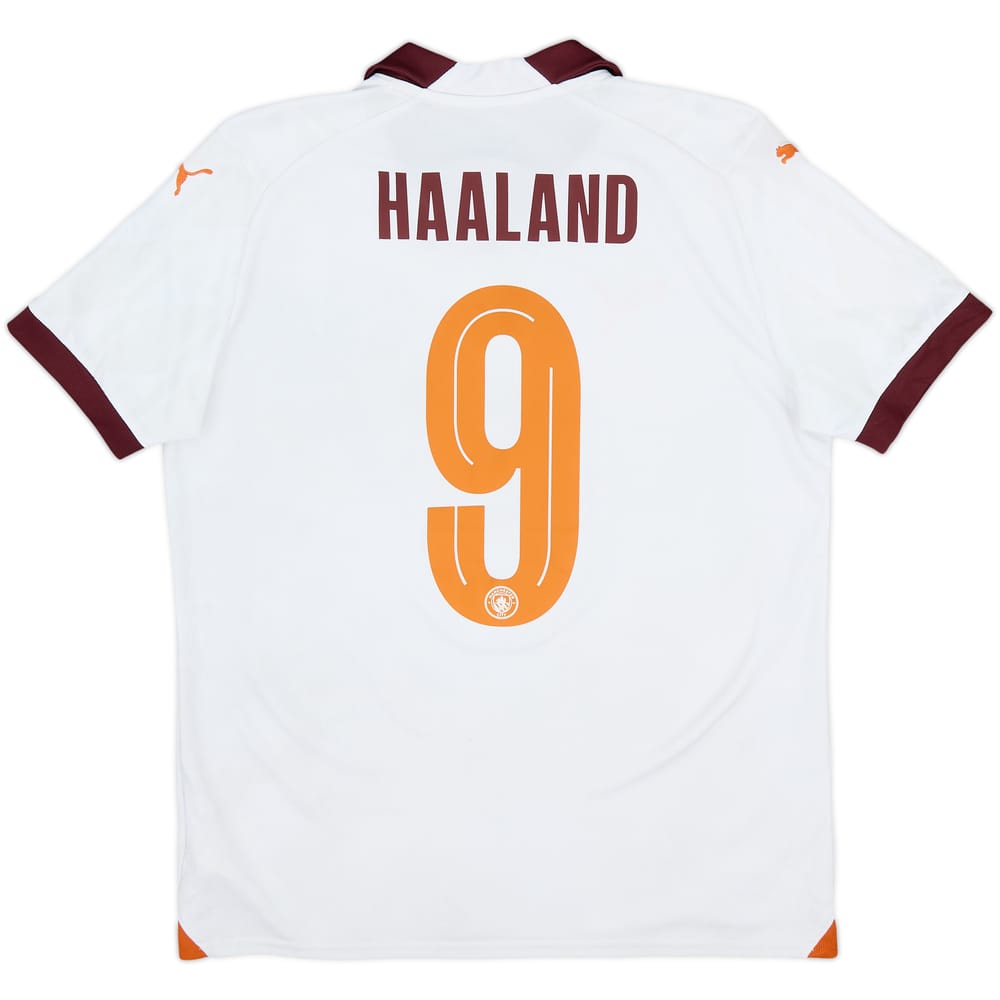 2023-24 Manchester City Away Shirt Haaland #9 - 8/10 - (XL.Boys)