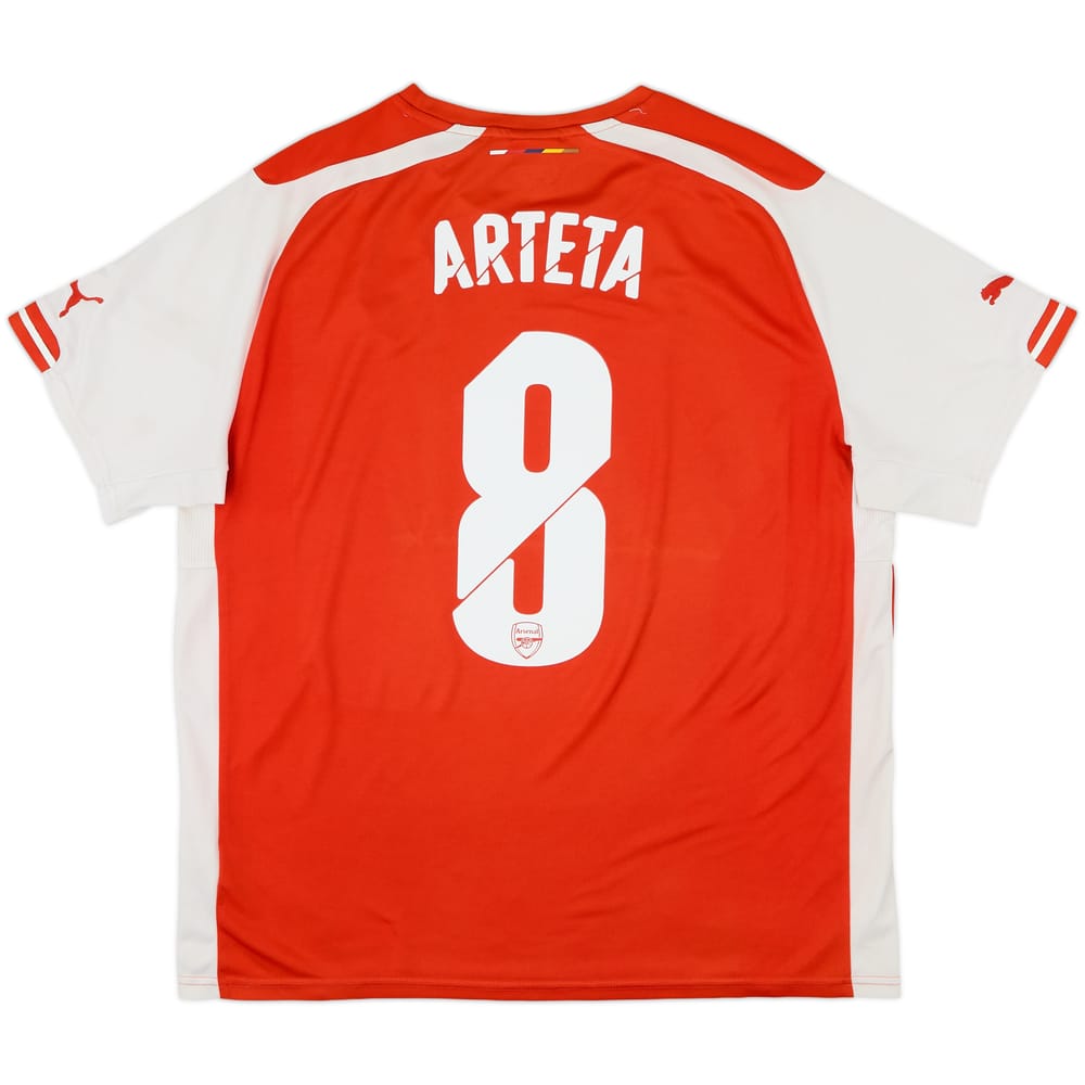 2014-15 Arsenal Home Shirt Arteta #8 - 6/10 - (XL)