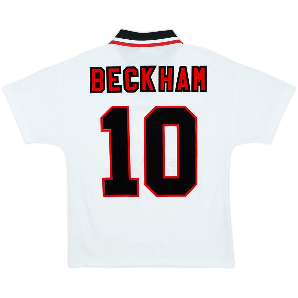 1996-97 Manchester United Away Shirt Beckham #10 - 9/10 - (Y)