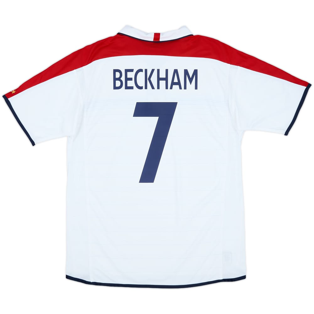 2003-05 England Home Shirt Beckham #7 - 6/10 - (L)
