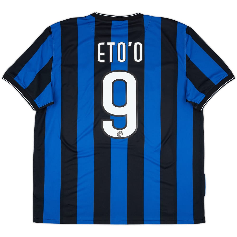2009-10 Inter Milan Home Shirt Eto'o #9 - 9/10 - (XL)