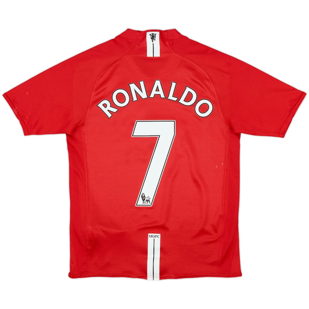 2007-09 Manchester United Home Shirt Ronaldo #7 - 8/10 - (XL.Boys)