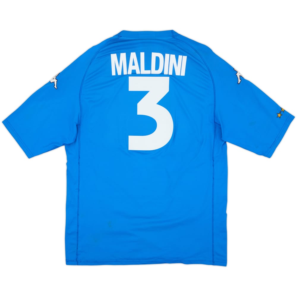 2000-01 Italy Home Shirt Maldini #3 - 7/10 - (XXL)