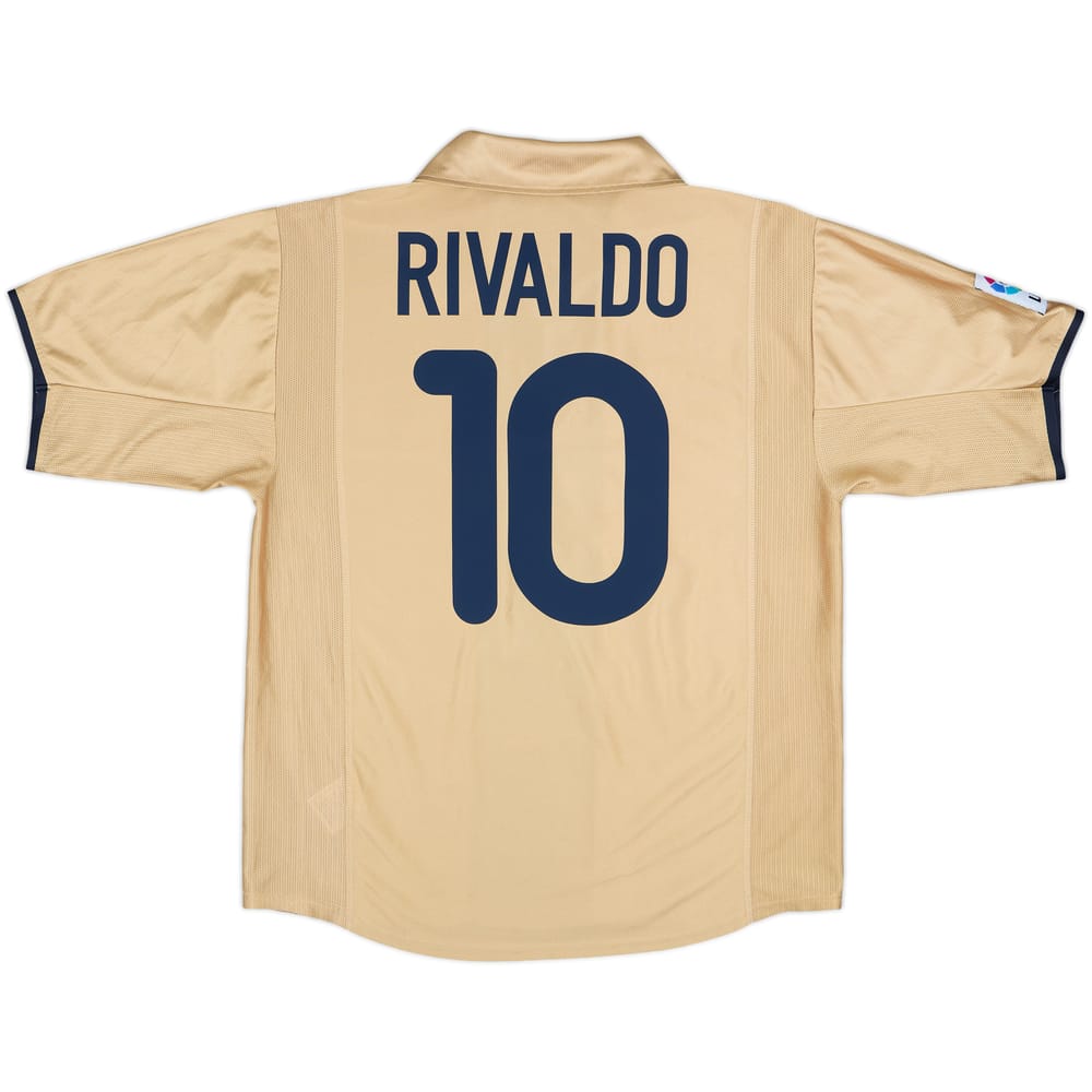 2001-03 Barcelona Away Shirt Rivaldo #10 - 8/10 - (L)