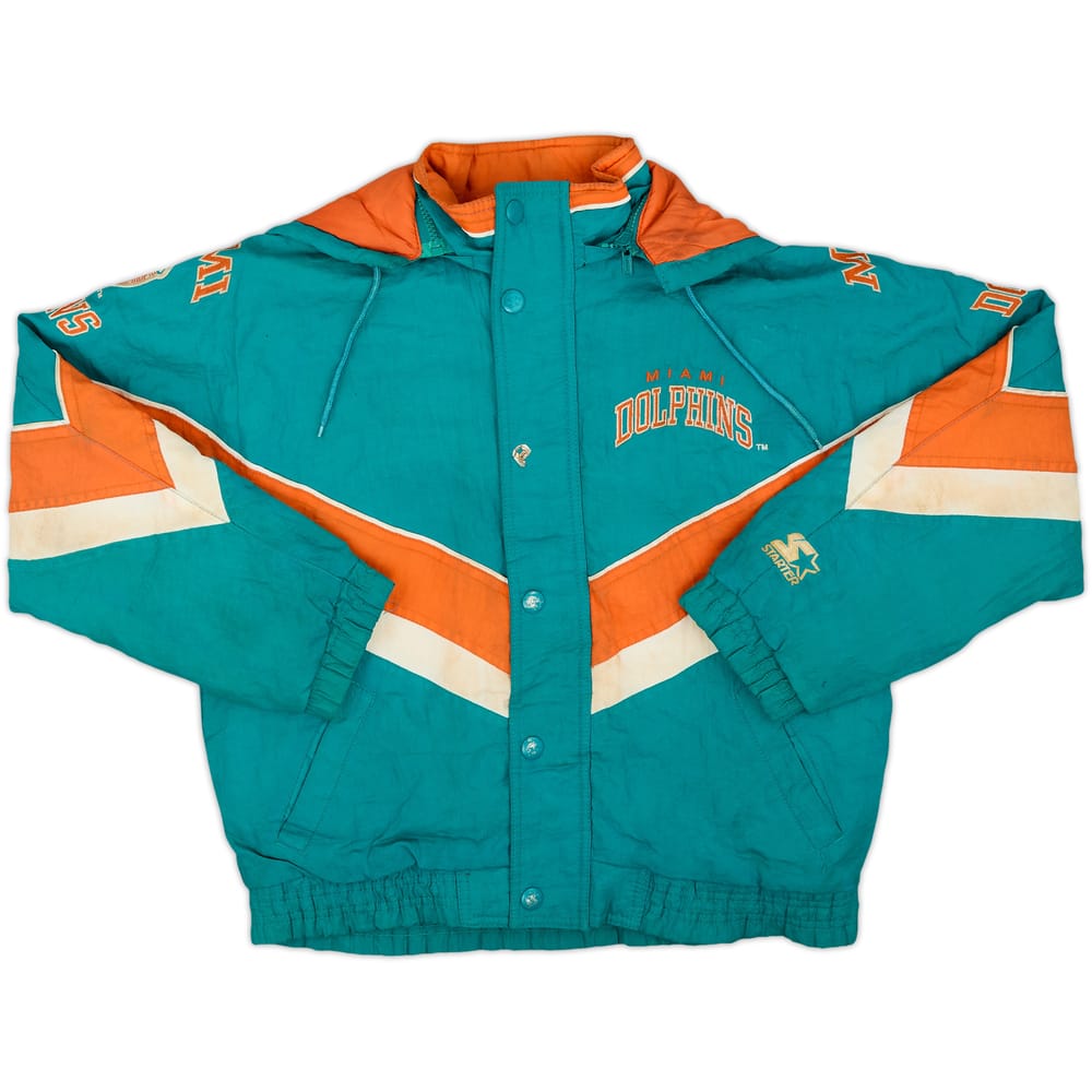 1990s Miami Dolphins Starter Rain Coat - 6/10 - (11-12 Years)