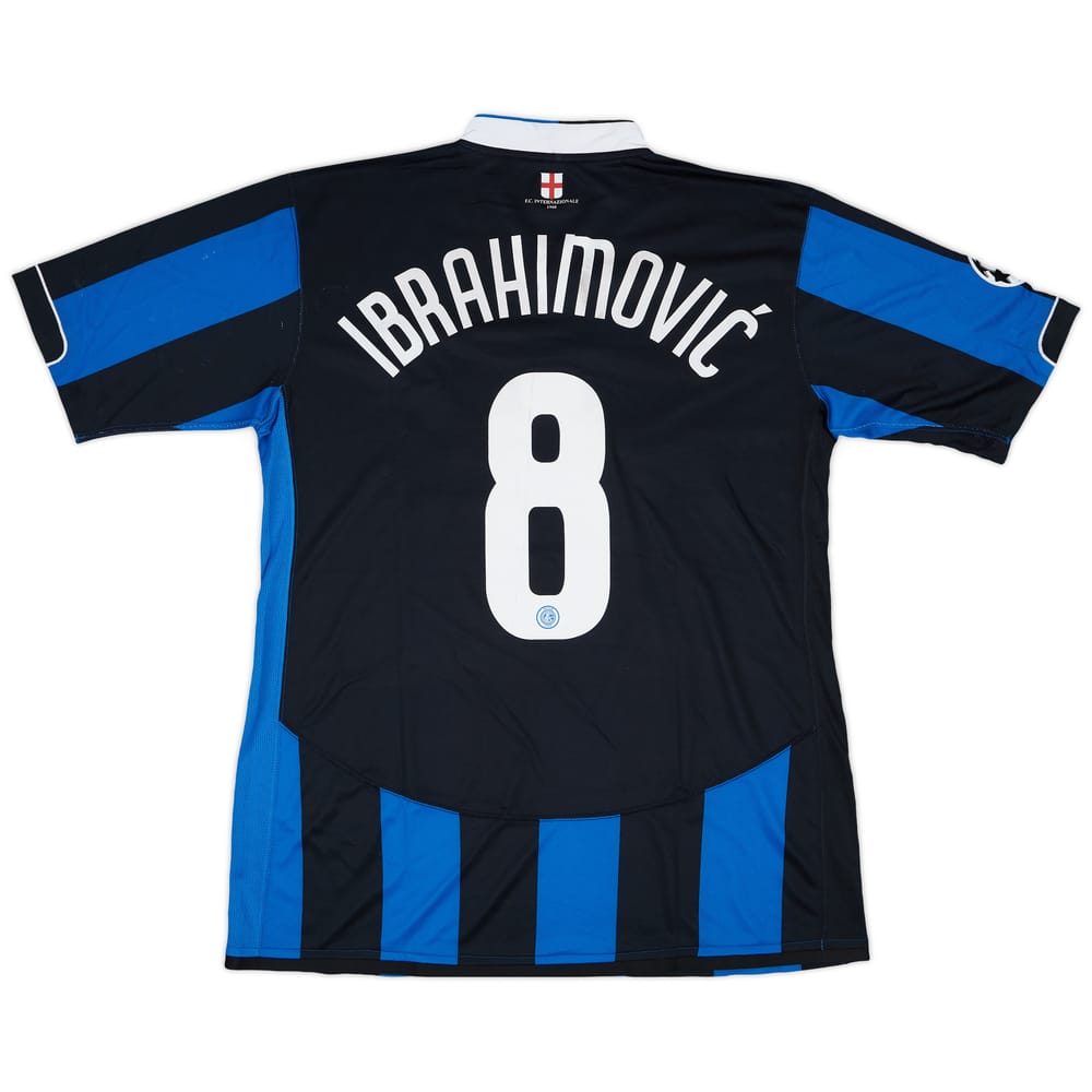2006-07 Inter Milan Player Issue Champions League Home Shirt Ibrahimovic #8 - 6/10 - (L)