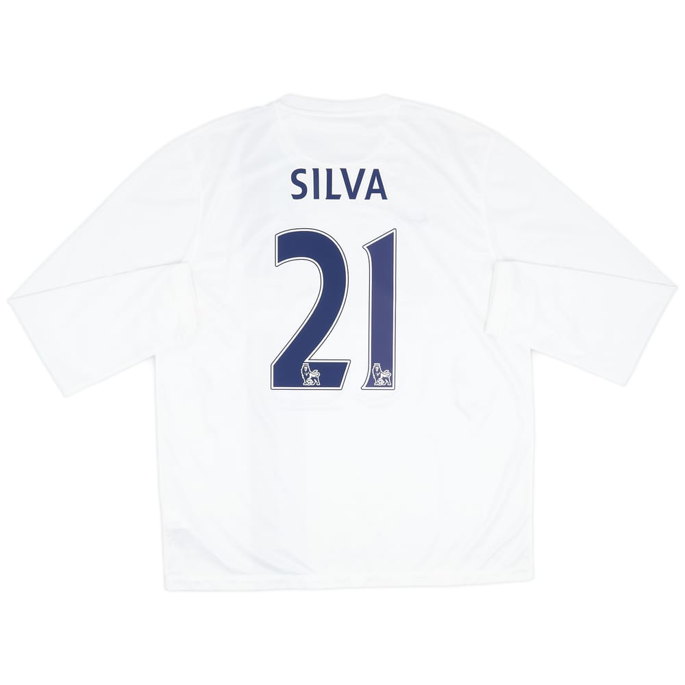 2013-14 Manchester City Third L/S Shirt Silva #21 (XL)