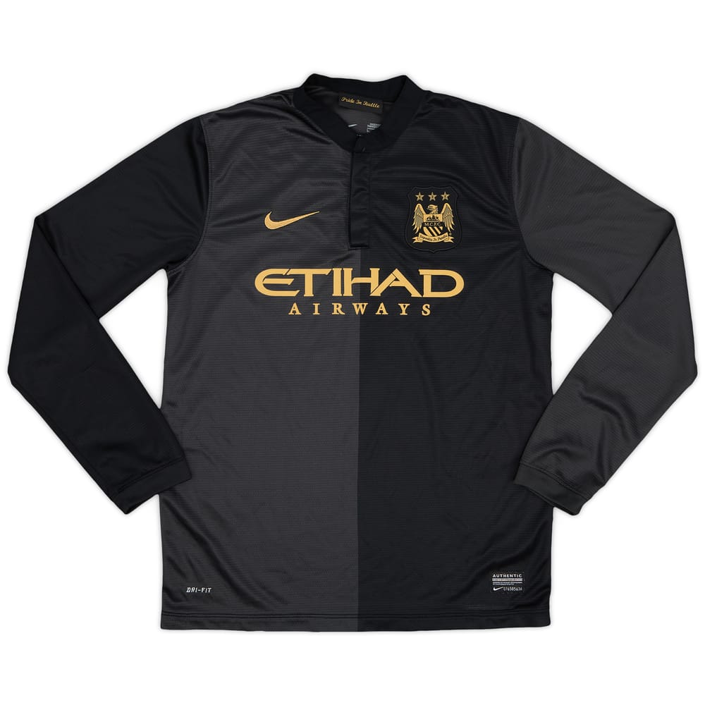 2013-14 Manchester City Away L/S Shirt #5 - 7/10 - (L.Boys)