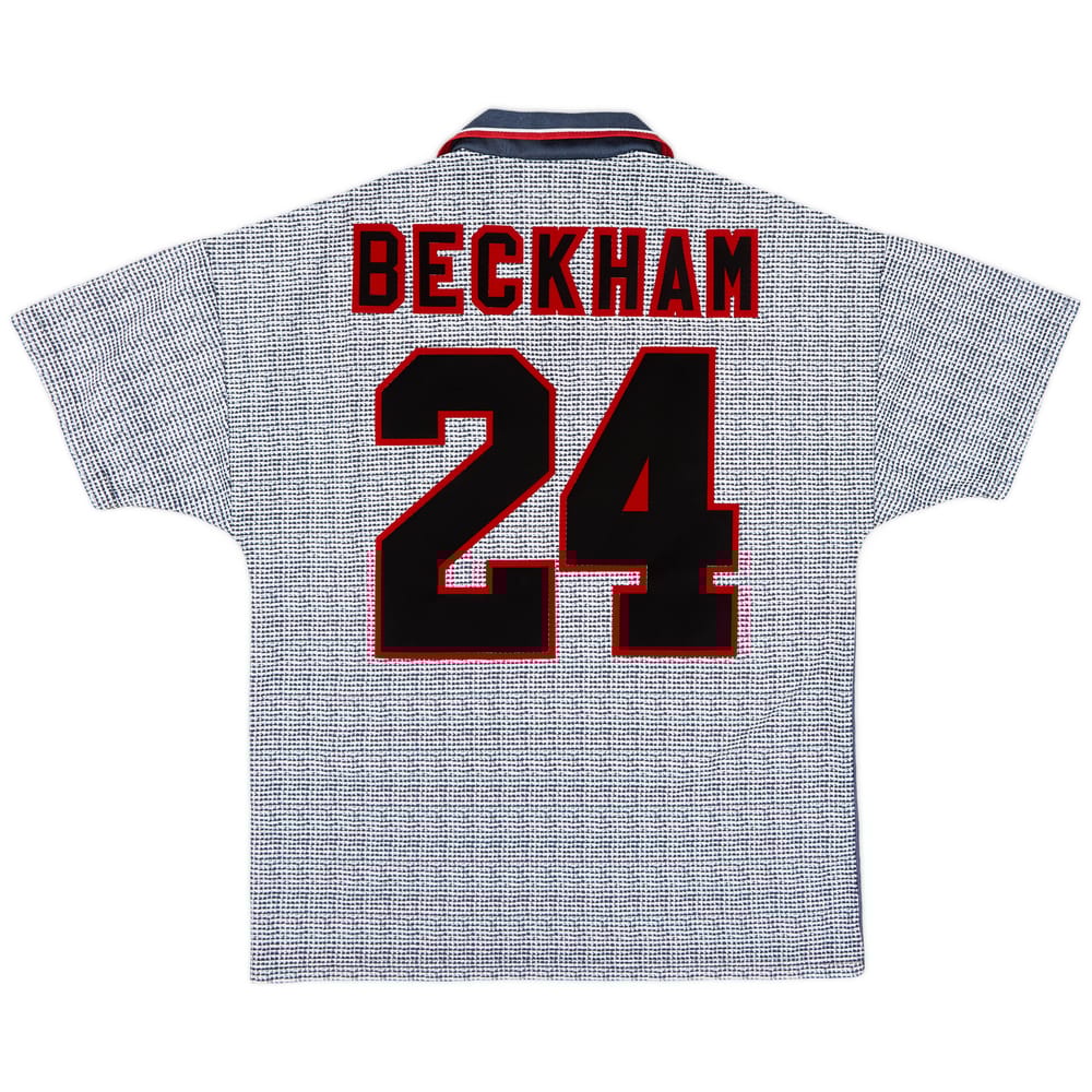 1995-96 Manchester United Away Shirt Beckham #24 - 8/10 - (M)