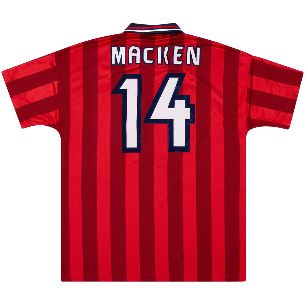 1997 England FIFA World Youth Championship Match Issue Away Shirt Macken #14
