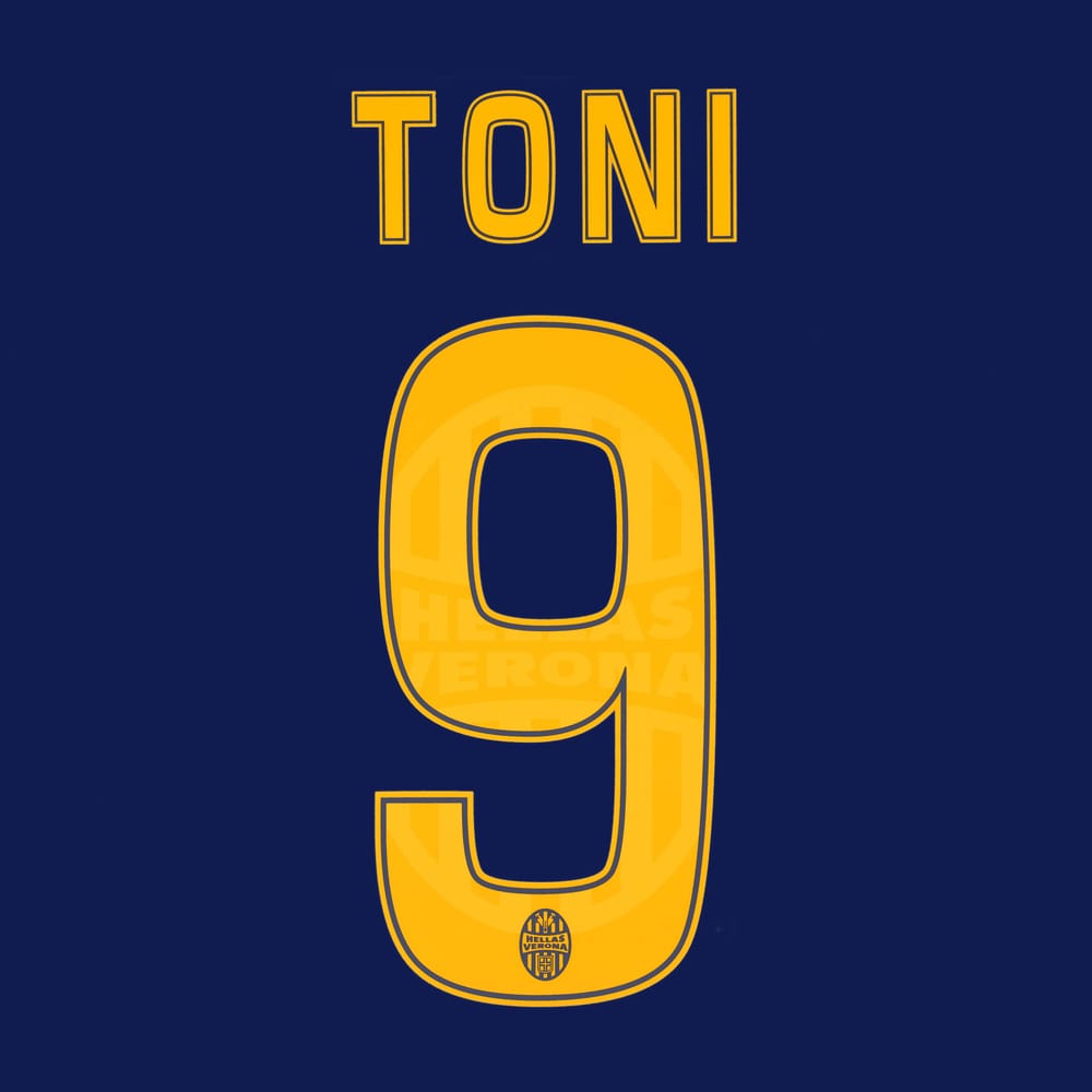 2014-15 Hellas Verona Home Toni #9 Name Set