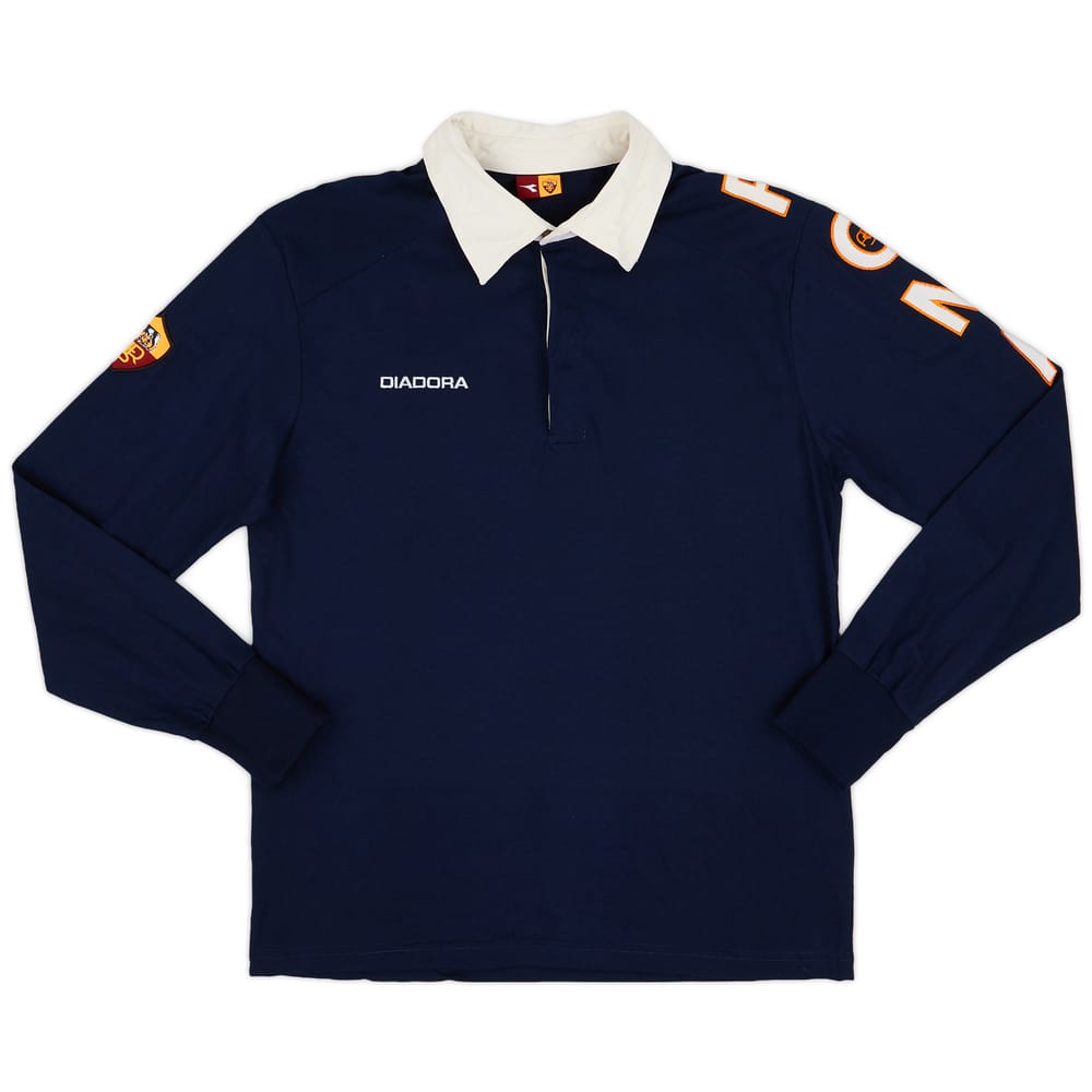 2004-05 Roma Diadora Polo L/S Shirt - 9/10 - (XL)