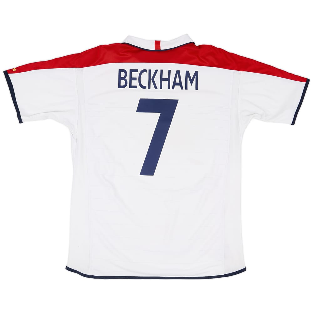 2003-05 England Home Shirt Beckham #7 - 5/10 - (XL)