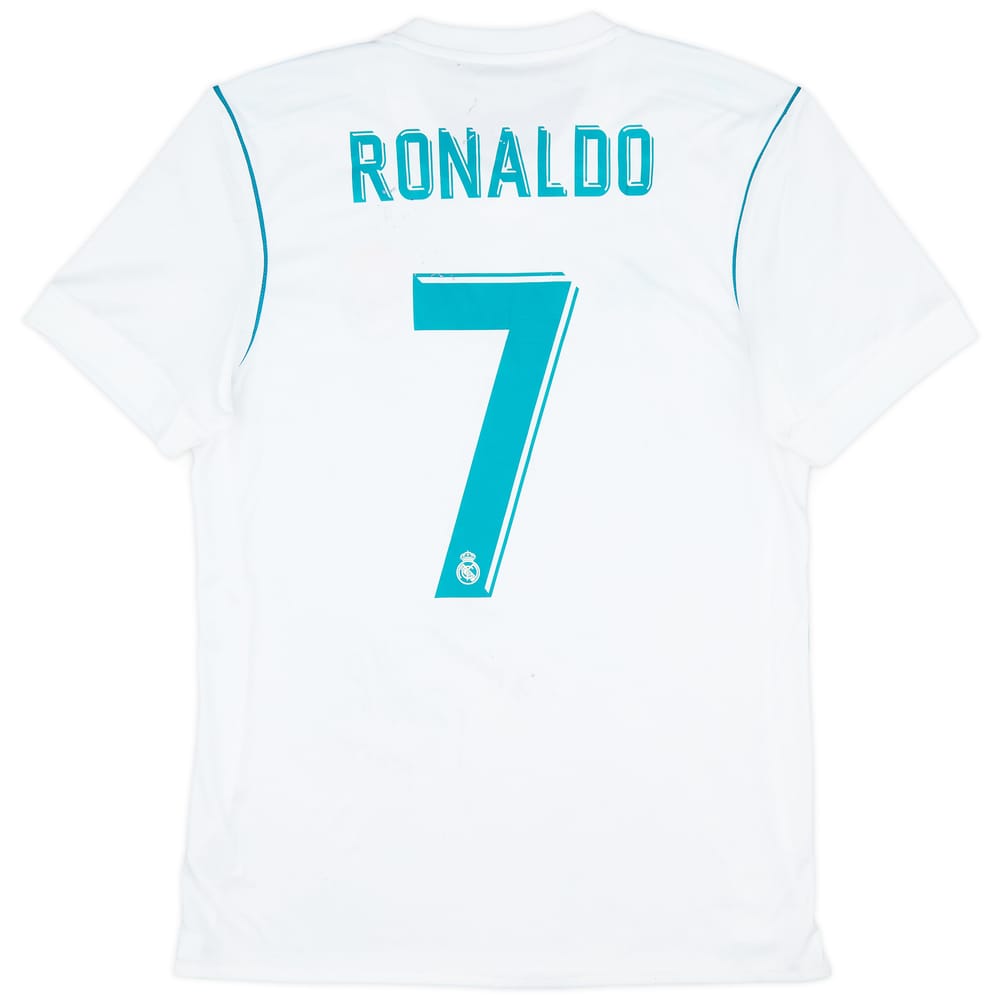 2017-18 Real Madrid Signed Home Shirt Ronaldo #7 - 3/10 - (M)