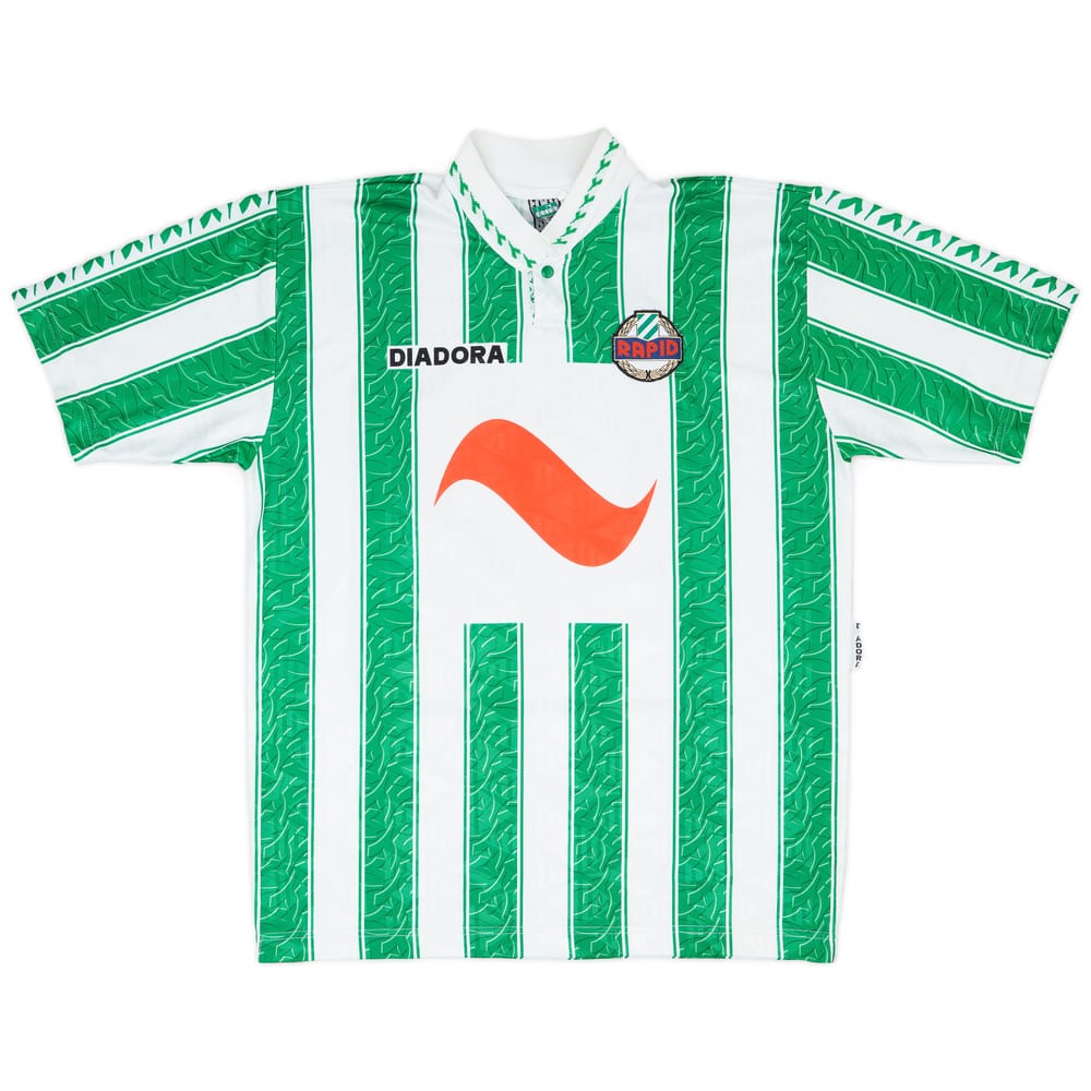 1996-98 Rapid Vienna Match Issue Home Shirt #12