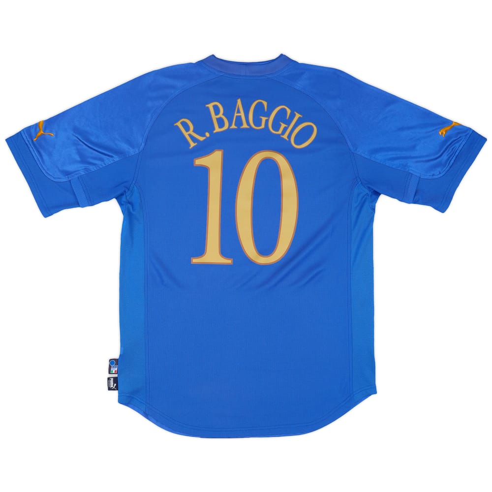 2004-06 Italy Home Shirt Baggio #10 - 6/10 - (L)