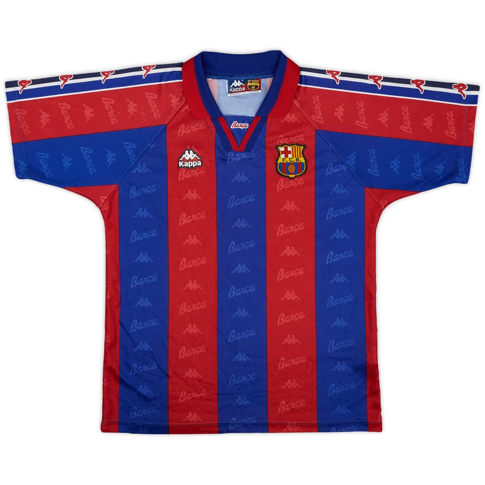 1995-97 Barcelona Home Shirt - 8/10 - (XL.Boys)