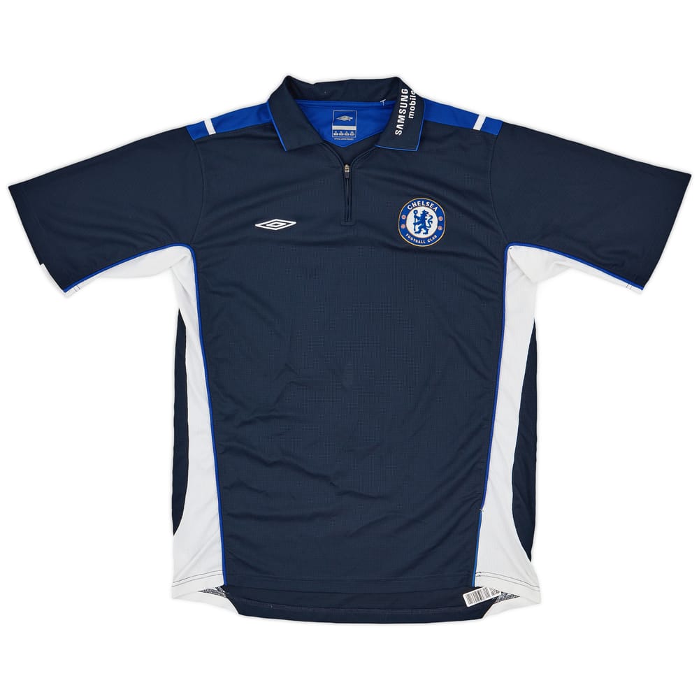2005-06 Chelsea Umbro 1/4 Zip Polo Shirt - 8/10 - (XL)