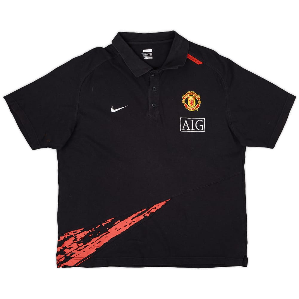 2007-08 Manchester United Nike Polo Shirt - 8/10 - (XL)