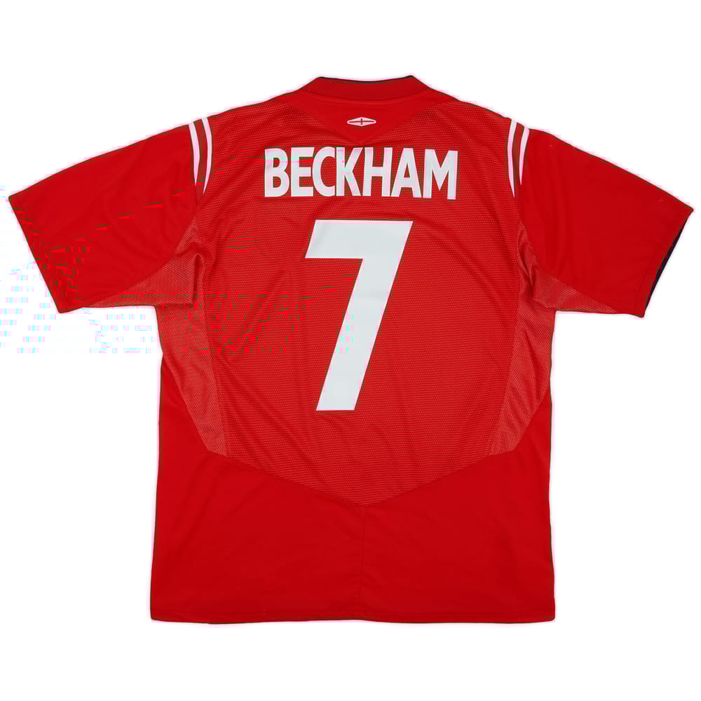 2004-06 England Away Shirt Beckham #7 - 5/10 - (L)