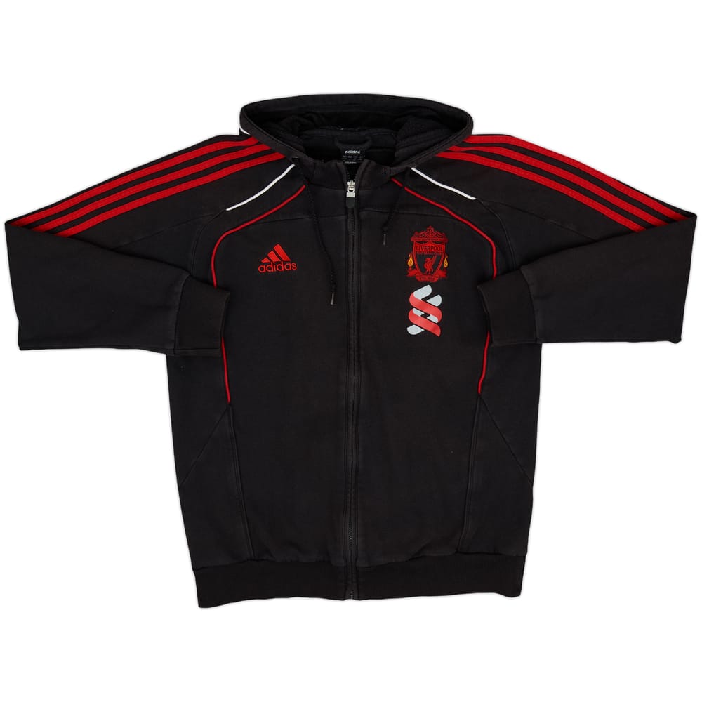 2010-11 Liverpool adidas Hooded Sweat Top - 8/10 - (L)