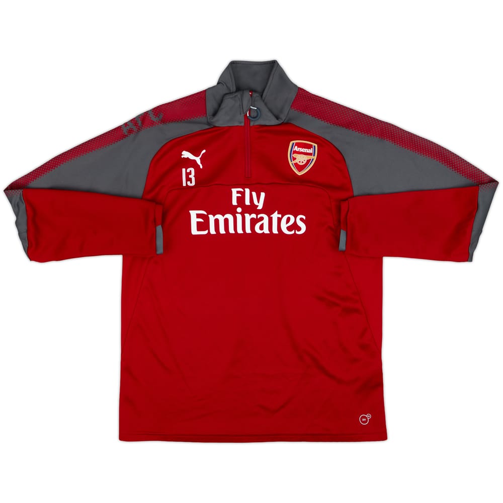 2017-18 Arsenal Player Issue Puma 1/4 Zip Drill Top #13 - 8/10 - (L.Boys)