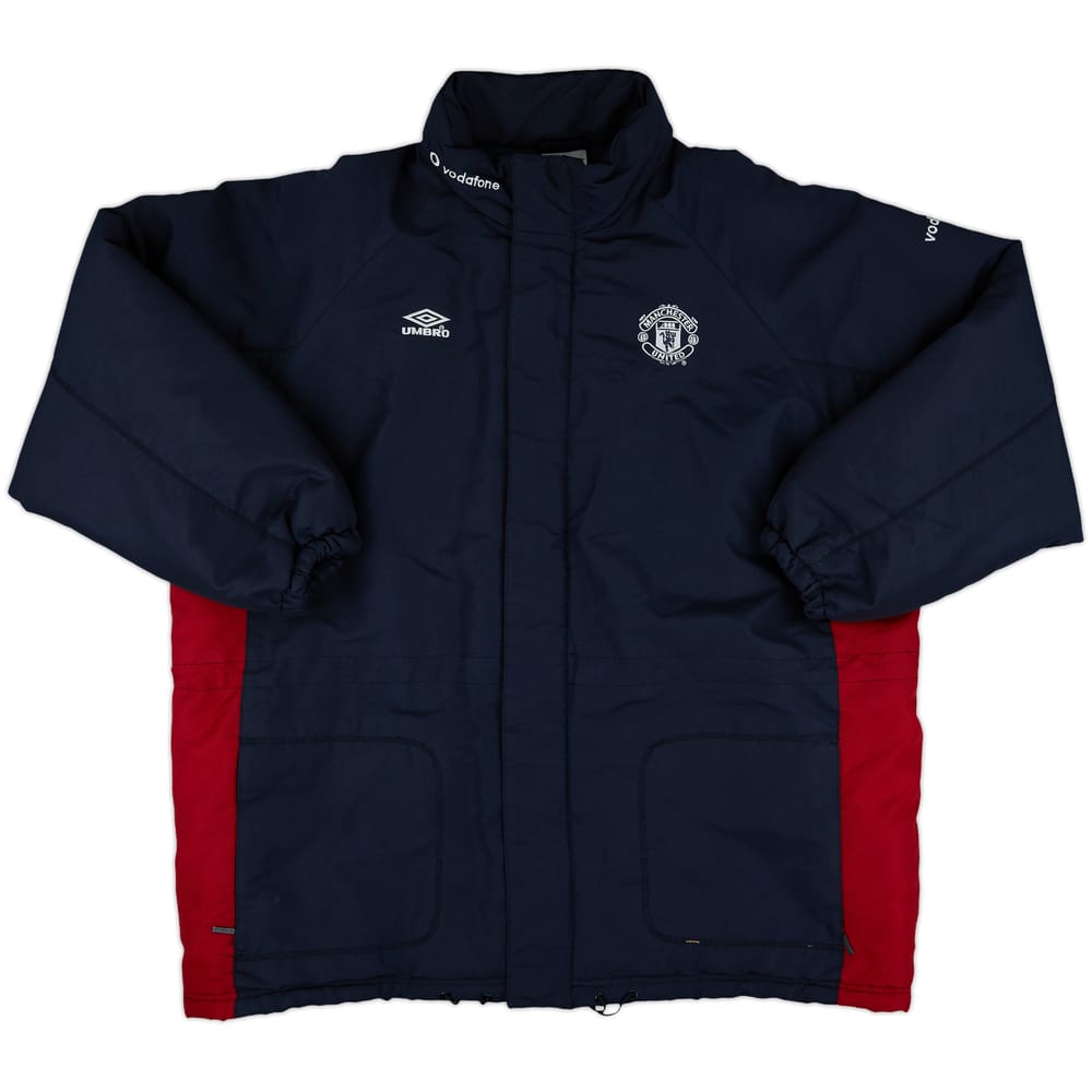 2000-01 Manchester United Umbro Padded Bench Coat - 9/10 - (L)