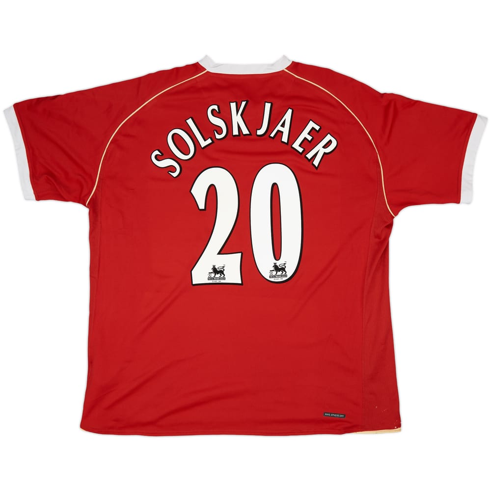 2006-07 Manchester United Home Shirt Solskjaer #20 - 5/10 - (XXL)