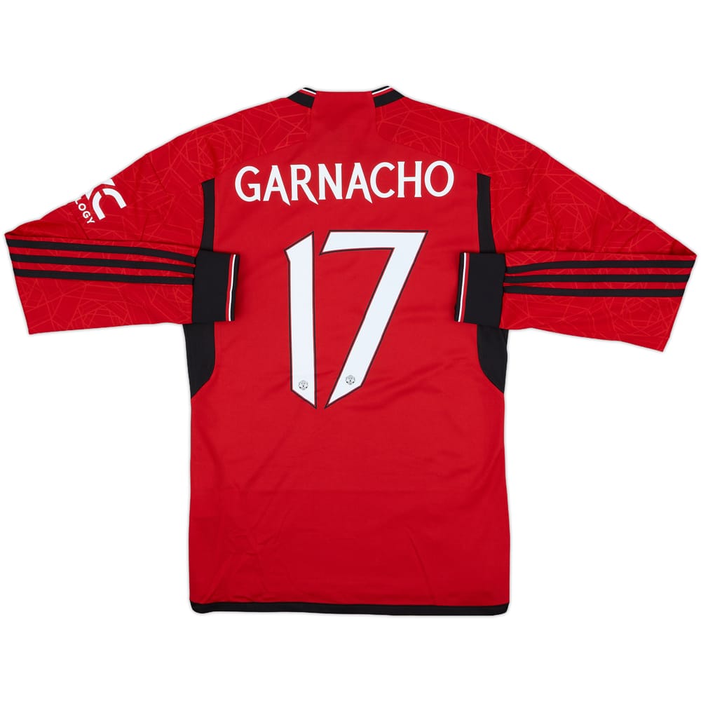 2023-24 Manchester United Home L/S Shirt Garnacho #17 (S)