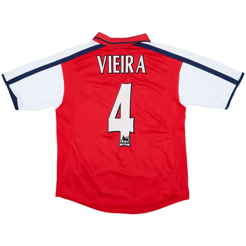 2000-02 Arsenal Home Shirt Vieira #4 - 7/10 - (XL.Boys)