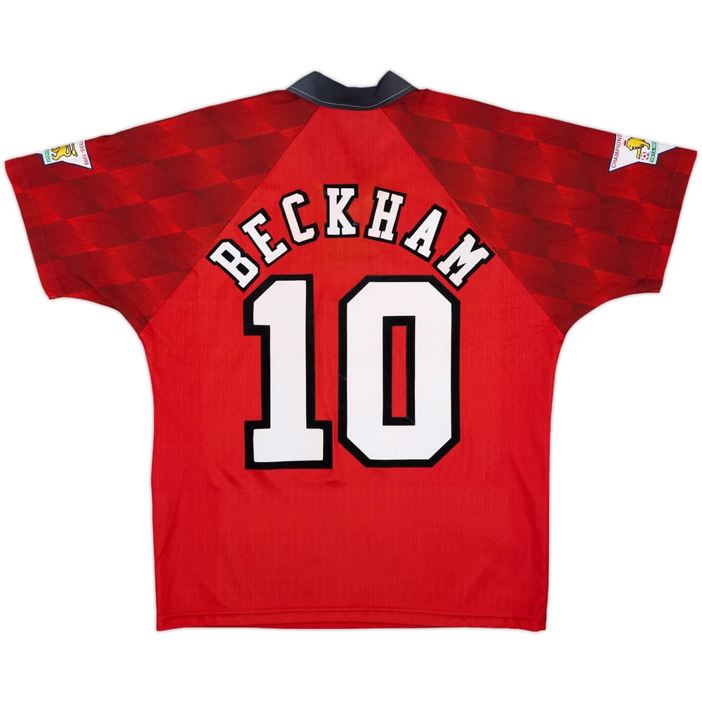 1996-98 Manchester United Home Shirt Beckham #10 - 7/10 - (M)