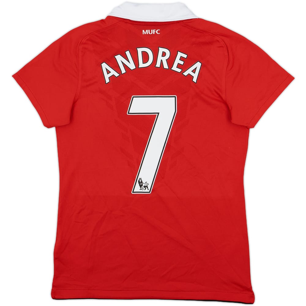 2010-11 Manchester United Home Shirt Andrea #7 - 9/10 - (Women's S)