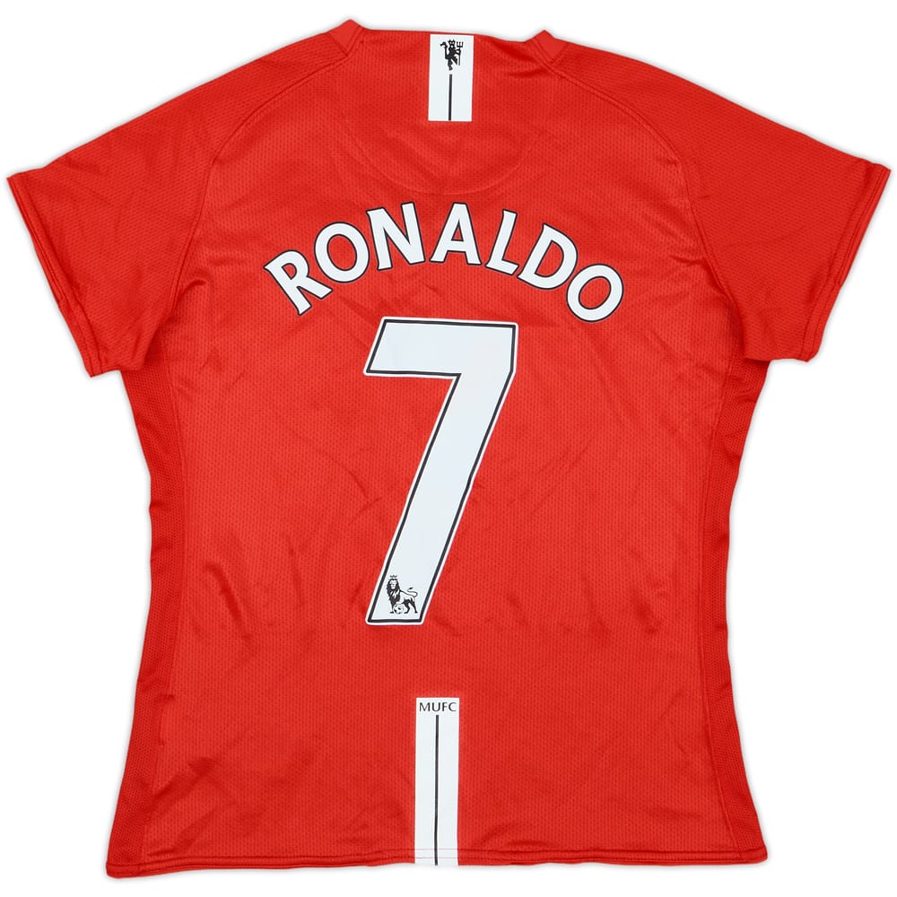 2007-09 Manchester United Home Shirt Ronaldo #7 - 9/10 - (Women's L)